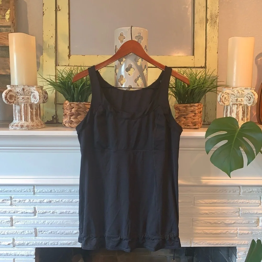 Lululemon Run TaTa Topper Pleated Back Active Tank Cinch Waist Size 6